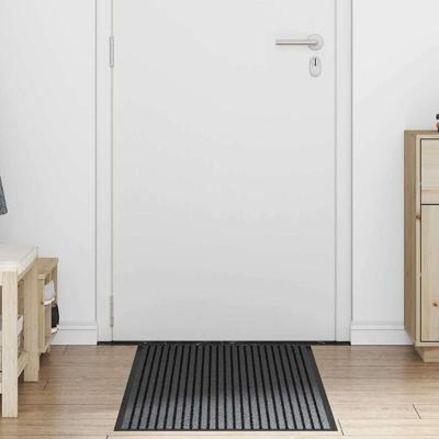 Deurmat Striped Zwart en Grijs 60 x 180 cm Polypropyleen, PVC Deurmat Striped Zwart en Grijs 60 x 180 cm Polypropyleen, PVC