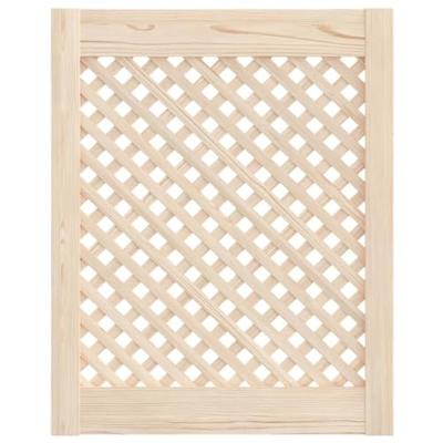 VidaXL Kastdeuren met latwerk 2 st 49,5x61,5 cm massief grenenhout