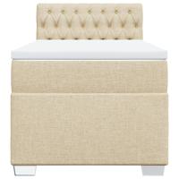 Boxspring met matras stof crèmekleurig 120x200 cm - thumbnail