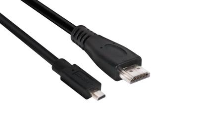 club3D CAC-1351 HDMI-kabel HDMI Aansluitkabel HDMI-micro-D-stekker, HDMI-A-stekker 1.00 m Zwart 4K UHD