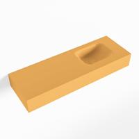 MONDIAZ LEX Ocher vrijhangende solid surface wastafel 90cm. Positie wasbak rechts - thumbnail