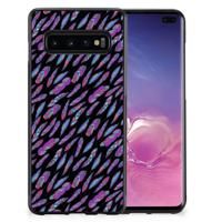 Samsung Galaxy S10+ Bumper Case Feathers Color - thumbnail