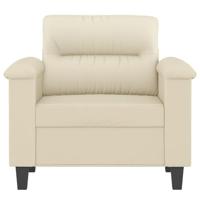 Fauteuil 60 cm kunstleer crmekleurig - thumbnail