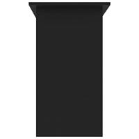 Bureau 80x45x74 cm bewerkt hout zwart - thumbnail