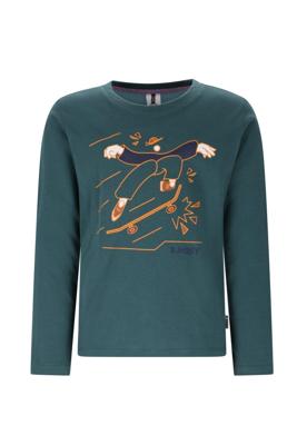 B.Nosy winter t-shirt jongens - groen - Trevor - longsleeve