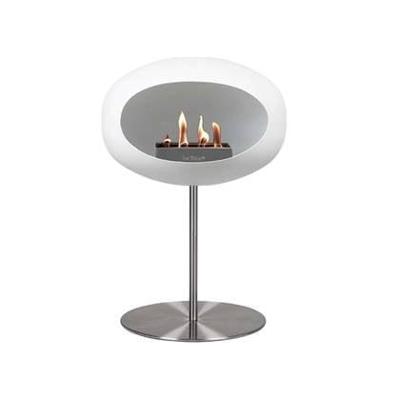 Le Feu Biohaard Wit Ground Steel Low - Roestvrij Staal