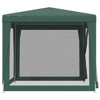 VidaXL Partytent met 4 mesh zijwanden 2,5x2,5 m hdpe groen - thumbnail
