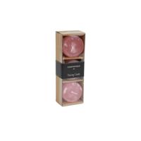 Countryfield drijfkaars bollie roze 5 cm set van 3 | 24 stuks - thumbnail