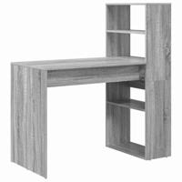 Bureau met plank Grijs sonoma 113 x 54 x 120 cm Bewerkt hout - thumbnail