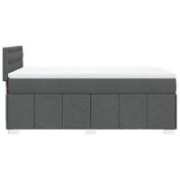 Boxspring met matras stof donkergrijs 80x200 cm - thumbnail