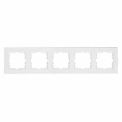 Vierkant Afdekraam 5-voudig glanzend wit RAL 9010 Klein K55 als alternatief voor Gira goedkoper