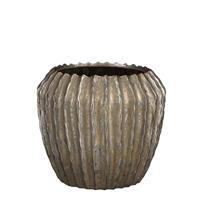 Mica Decorations Noma Bloempot - 24x24x21 cm - Keramiek - Brons - thumbnail