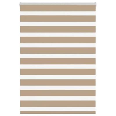 VidaXL Zebra blind 100x150 cm stofbreedte 95,9 cm polyester zandbruin