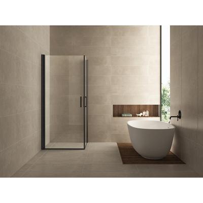 Wiesbaden Salone Douchecabine met 2 Draaideuren - 900x900x2000x8mm - NANO - Helder Glas - Mat Zwart