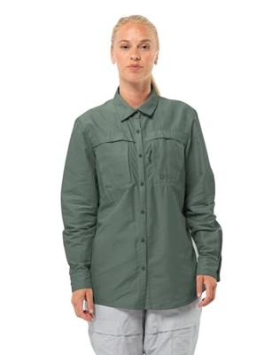 Jack wolfskin Barrier L/S Shirt Dames Hedge Green XL Jack wolfskin Barrier L/S Shirt Dames Hedge Green XL