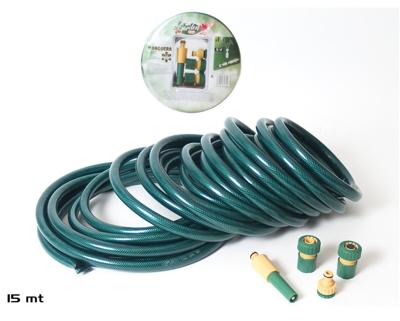 Gerimport Tuinslang - 15 Meter - met Sproeier en Koppelstukken - 5-Delig