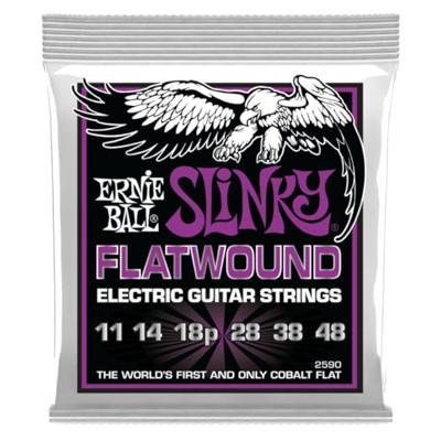 Ernie Ball 2590 Power Slinky Flatwound 11 - 48 snarenset voor gitaar