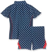 Playshoes tweedelige zwemsuit Hartjes Marine-110-116 - thumbnail