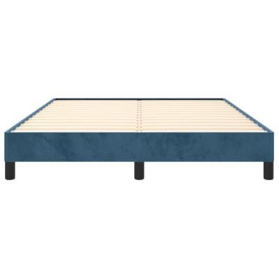 Bedframe zonder matras 140x190 cm fluweel donkerblauw