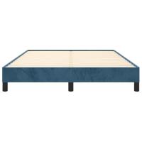Bedframe zonder matras 140x190 cm fluweel donkerblauw - thumbnail