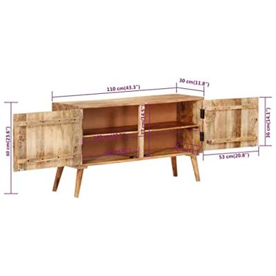 VidaXL Dressoir 110x30x60 cm massief mangohout