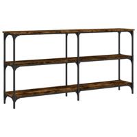 Wandtafel 150x29x75 cm bewerkt hout gerookt eikenkleurig - thumbnail