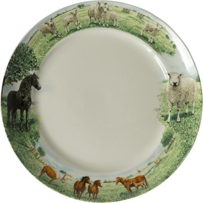 Wiebe Van Der Zee Wiebe's farm bord paard schaap ø25cm 6st