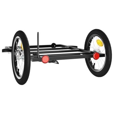 VidaXL Fietstrailer 126x63x34 cm ijzer zwart