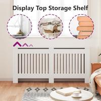 Radiatorombouw wit MDF 172 cm - thumbnail