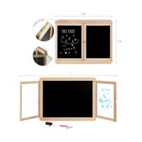 Drieluik muurschildering - JEUJURA - Krijtleisteen, 2 panelen, wit en krijtzijde - thumbnail