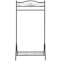 VidaXL Kledingrek staal zwart - thumbnail