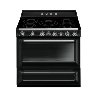 Smeg TR90IBL9 fornuis Range-fornuis Antraciet, Roestvrijstaal Zone van inductiekookplaat A Smeg TR90IBL9 fornuis Range-fornuis Antraciet, Roestvrijstaal Zone van inductiekookplaat A