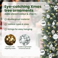 VidaXL Kunstmatige slanke kerstboom met 150 led groen en wit 150 cm - thumbnail