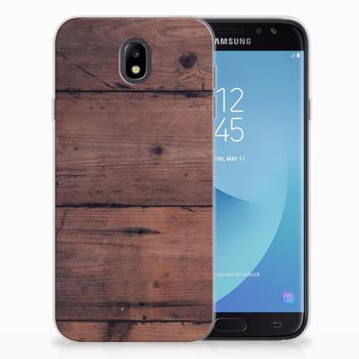 Samsung Galaxy J7 2017 | J7 Pro Bumper Hoesje Old Wood Samsung Galaxy J7 2017 | J7 Pro Bumper Hoesje Old Wood