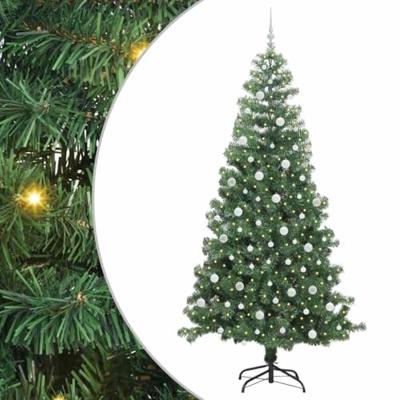 VidaXL Kerstboom met 300 led met standaard groen 240 cm pvc