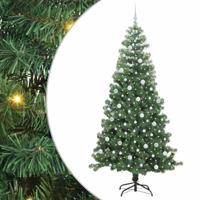 VidaXL Kerstboom met 300 led met standaard groen 240 cm pvc - thumbnail