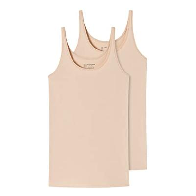 2-Pack dames hemden - Organic 95/5 - Basics - Biologisch katoenen vrouwen hemdjes - Onderhemd met brede bandjes