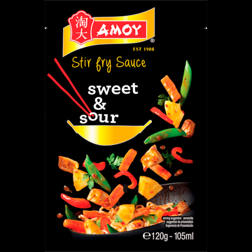 Amoy Sweet & Sour Stir Fry Sauce 120 g bij Jumbo