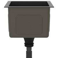 VidaXL Gootsteen handgemaakt roestvrij staal zwart - thumbnail