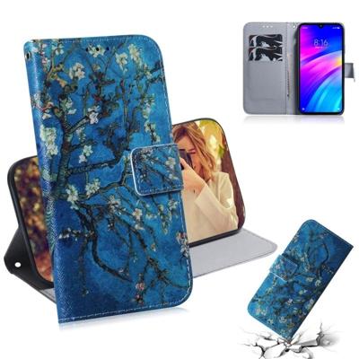 Abrikoos bloem patroon gekleurde tekening horizontale Flip lederen case voor Xiaomi Redmi 7 met houder & card slots & portemonnee Abrikoos bloem patroon gekleurde tekening horizontale Flip lederen case voor Xiaomi Redmi 7 met houder & card slots & portemonnee