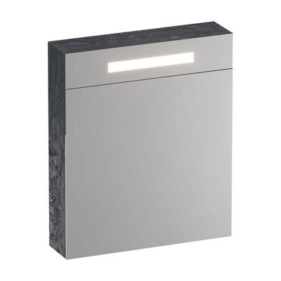 Brauer Promise Deluxe Spiegelkast - 60 cm - met Directe Verlichting - 1 Rechtsdraaiende Dubbelzijdige Spiegeldeur - Damascus