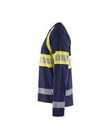Blåkläder High-Vis T-Shirt lange mouwen 35101030 | Marine/High-Vis Geel | Maat S - 7330509672464 - thumbnail