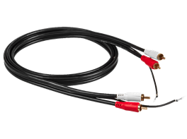 RCA: Phono Cable 1,50m - Zwart