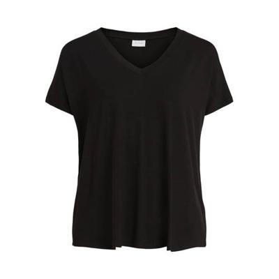 VILA basic T-shirt VIBELIS zwart VILA basic T-shirt VIBELIS zwart