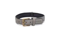 Beeztees Balacron Ax kunstleer grijs halsband hond 38-48cm x 25mm - thumbnail