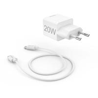 Hama Snellader met oplaadkabel USB-C mini-oplader PD 20 W 1 m Oplader Wit - thumbnail