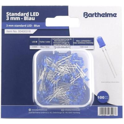 Barthelme LED-assortiment Blauw Rond 3 mm 1500 mcd 30 ° 20 mA 3 V Barthelme LED-assortiment Blauw Rond 3 mm 1500 mcd 30 ° 20 mA 3 V