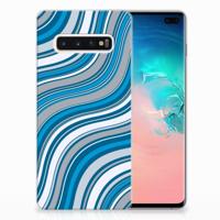 Samsung Galaxy S10 Plus | TPU bumper | Waves Blue - thumbnail
