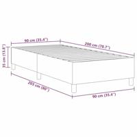 Boxspring bed Grijs groen 90 x 200 cm Katoenen stof - thumbnail