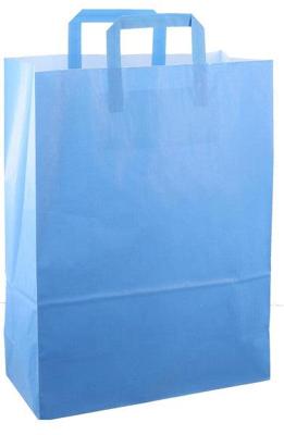 Papieren tas 32x15x43cm 50st licht blauw OP=OP
